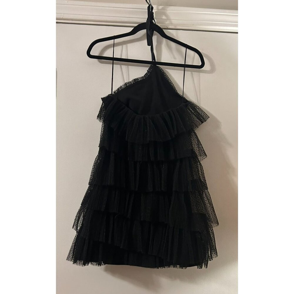 NWT $1162 Alexis Raina Tie Tulle Halter Dress Black Size XS - Picture 4 of 6